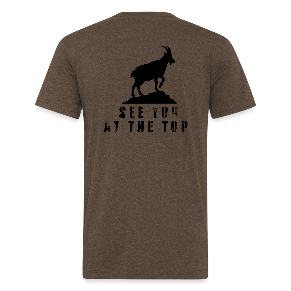 See You At the Top (new) - Premium Graphic Tee - heather espresso