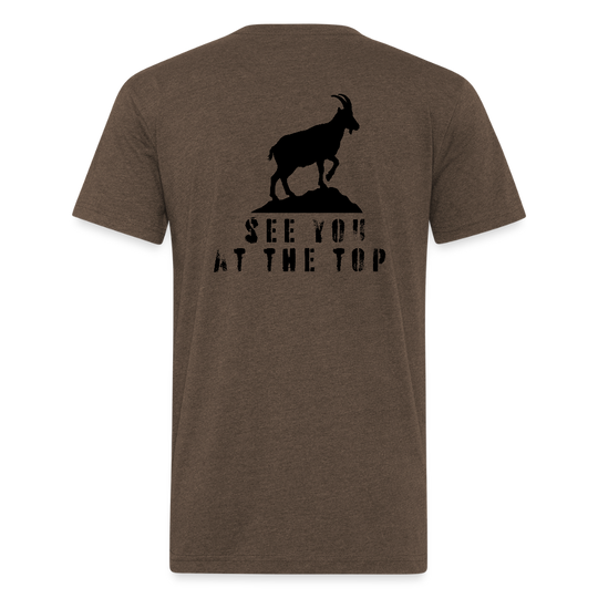 See You At the Top (new) - Premium Graphic Tee - heather espresso