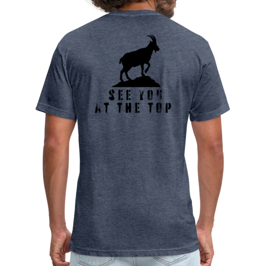 See You At the Top (new) - Premium Graphic Tee - heather navy