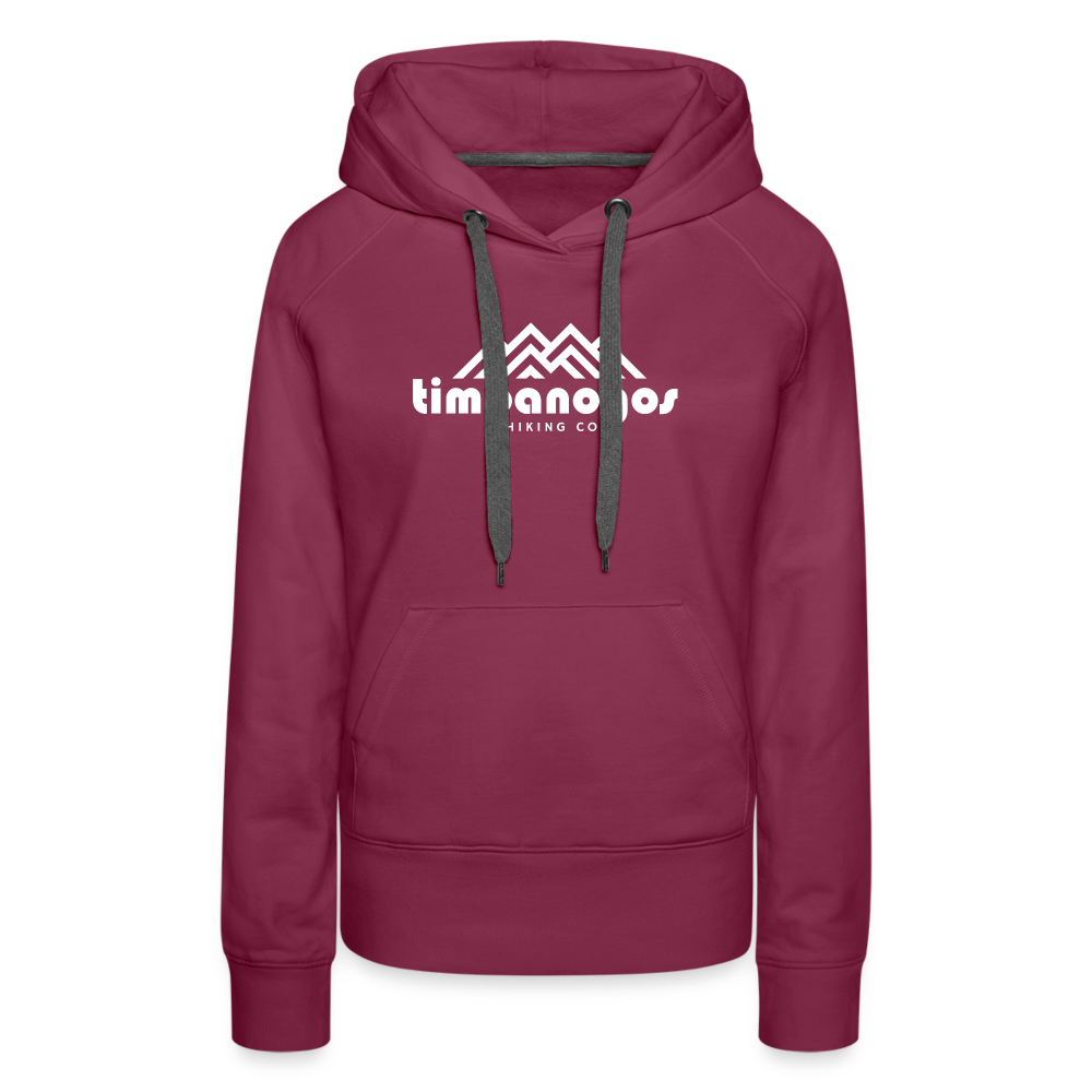 Timpanogos Hiking Co. (official) - Women’s Fitted Hoodie - burgundy