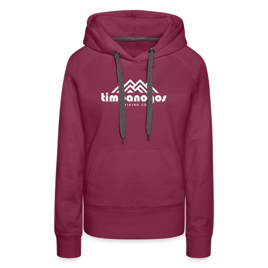 Timpanogos Hiking Co. (official) - Women’s Fitted Hoodie - burgundy
