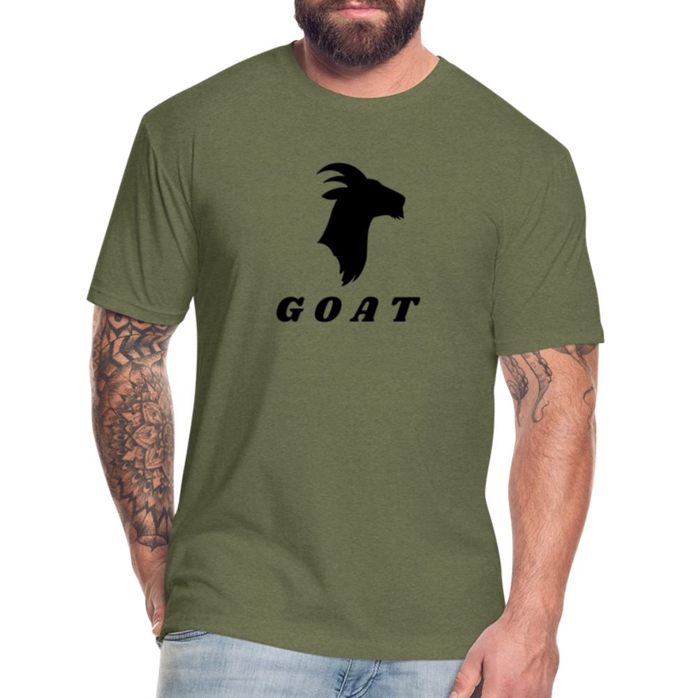 GOAT (black) - Premium Graphic Tee - heather military green