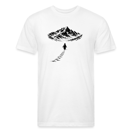Penguin and the Mountains - Premium Graphic Tee - white