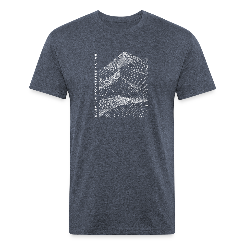 Wasatch Mountains - Premium Graphic Tee (POD) - heather navy