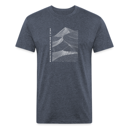 Wasatch Mountains - Premium Graphic Tee (POD) - heather navy