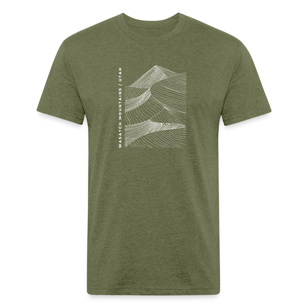Wasatch Mountains - Premium Graphic Tee (POD) - heather military green