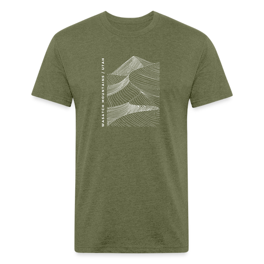 Wasatch Mountains - Premium Graphic Tee (POD) - heather military green