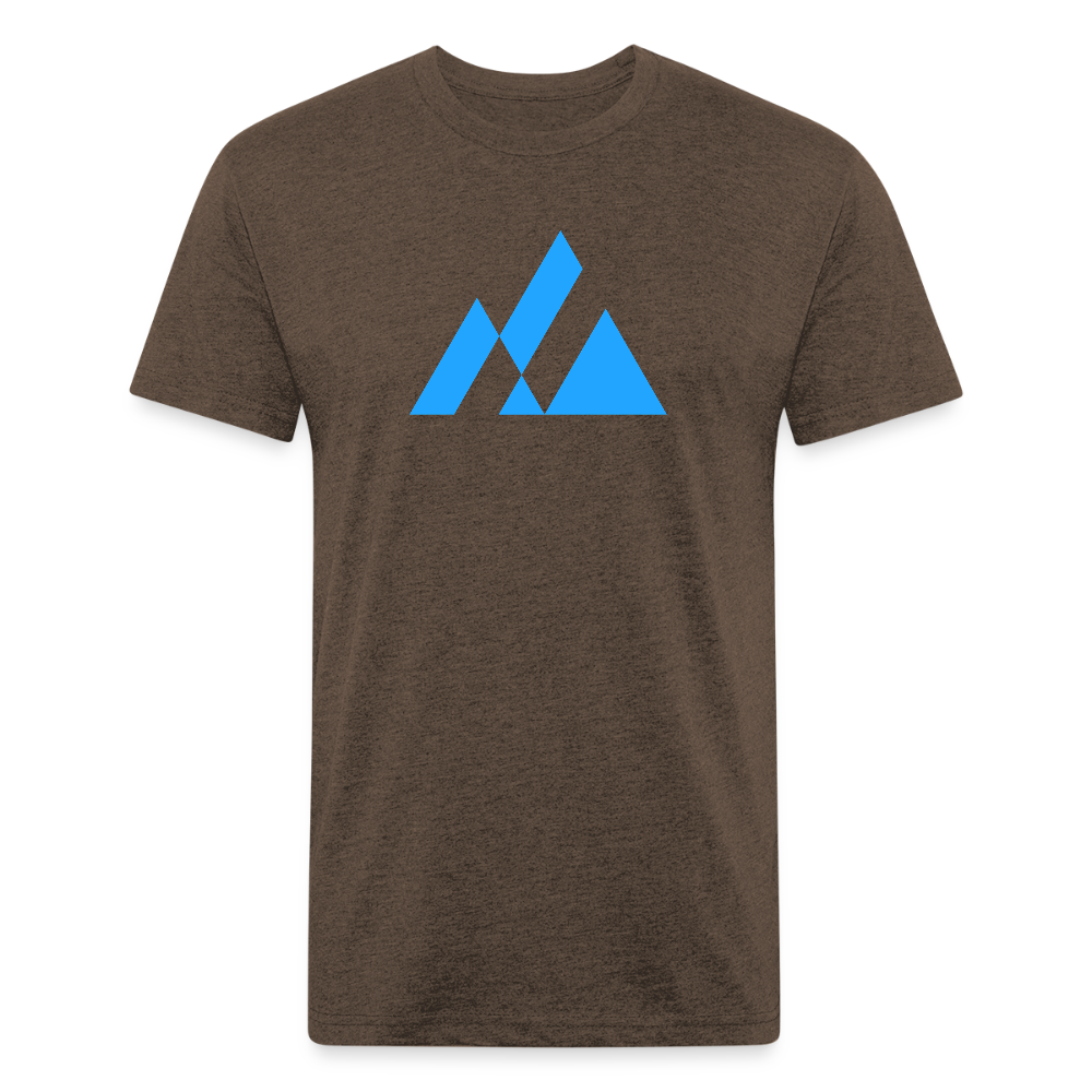 Vertical (electric blue) - Premium Graphic Tee - heather espresso