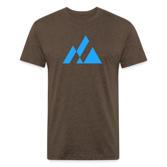 Vertical (electric blue) - Premium Graphic Tee - heather espresso