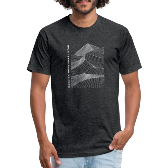 Wasatch Mountains - Premium Graphic Tee (POD) - heather black