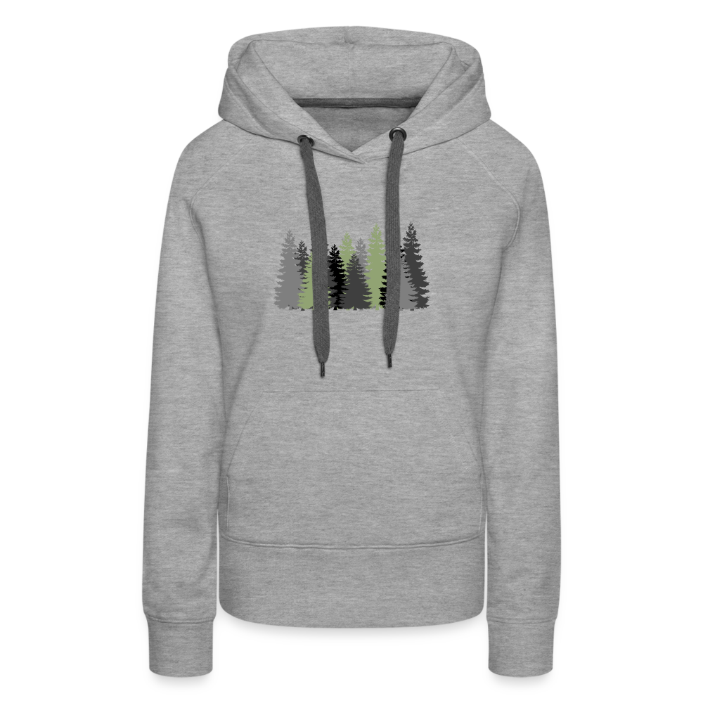 Trees - Women’s Fitted Hoodie - heather grey
