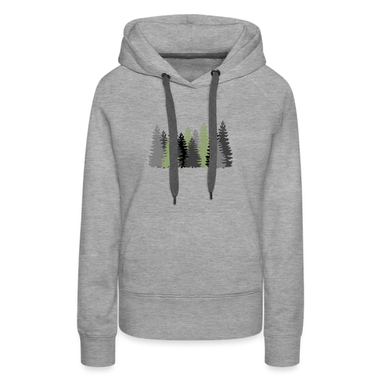Trees - Women’s Fitted Hoodie - heather grey