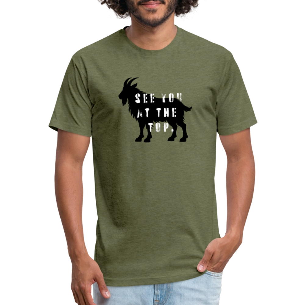 See You At the Top - Premium Graphic Tee - heather military green