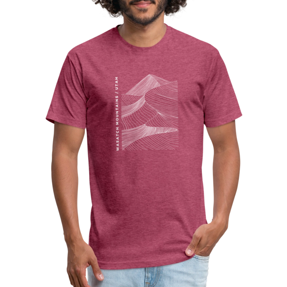 Wasatch Mountains - Premium Graphic Tee (POD) - heather burgundy