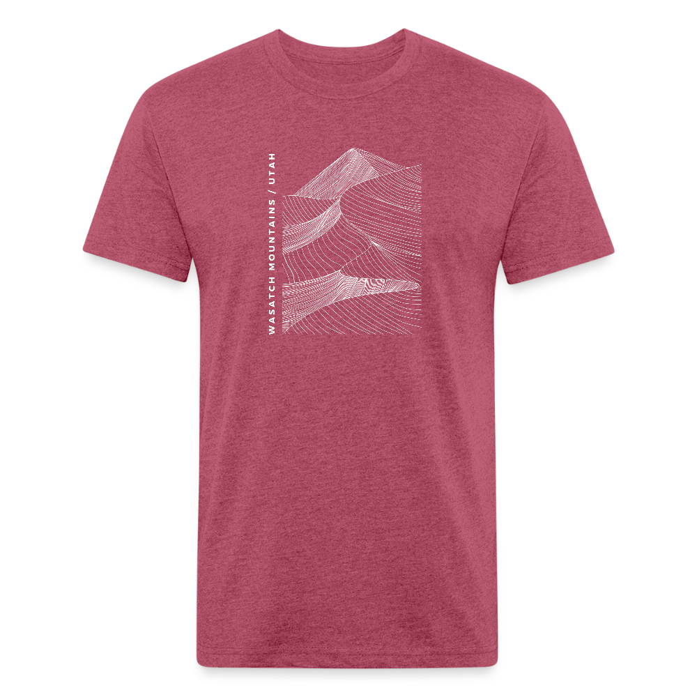 Wasatch Mountains - Premium Graphic Tee (POD) - heather burgundy