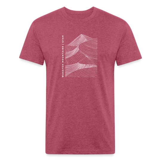 Wasatch Mountains - Premium Graphic Tee (POD) - heather burgundy