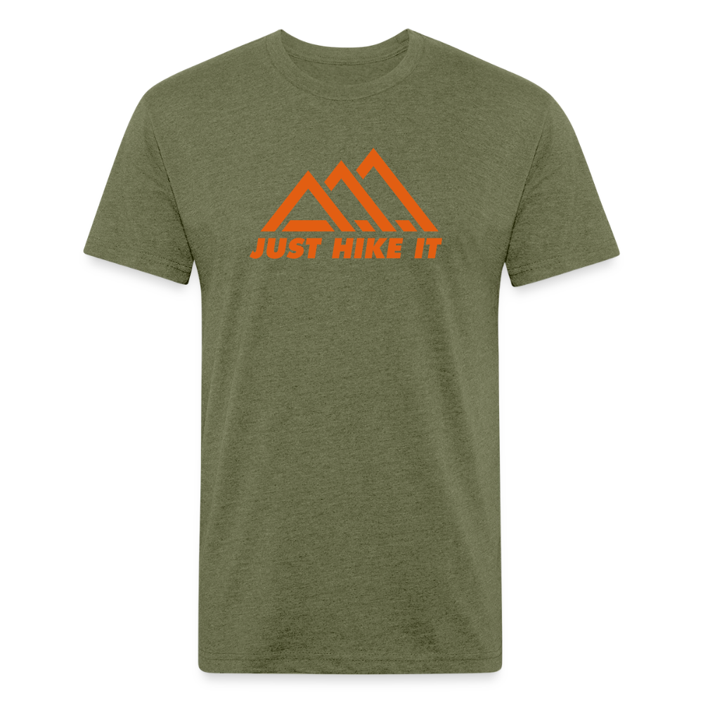Just Hike It - Premium Graphic Tee - heather military green