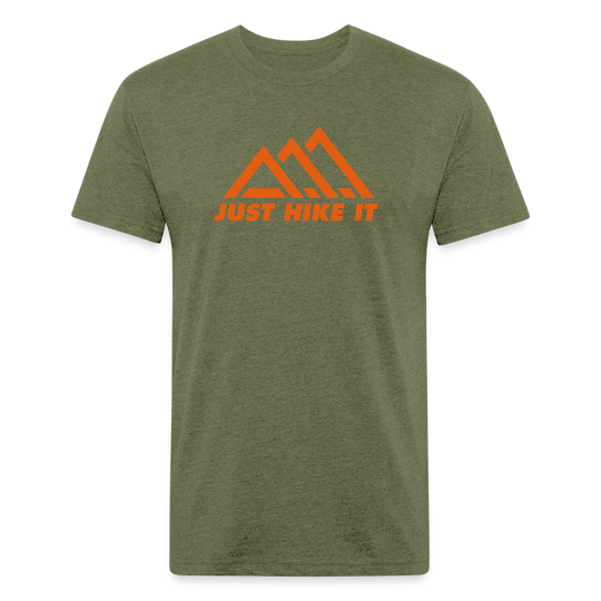 Just Hike It - Premium Graphic Tee - heather military green