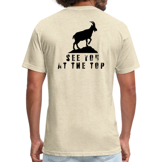 See You At the Top (new) - Premium Graphic Tee - heather cream