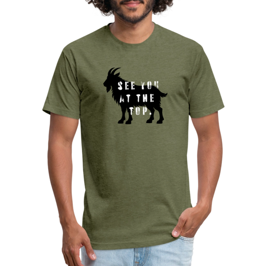 See You At the Top - Premium Graphic Tee (POD) - heather military green
