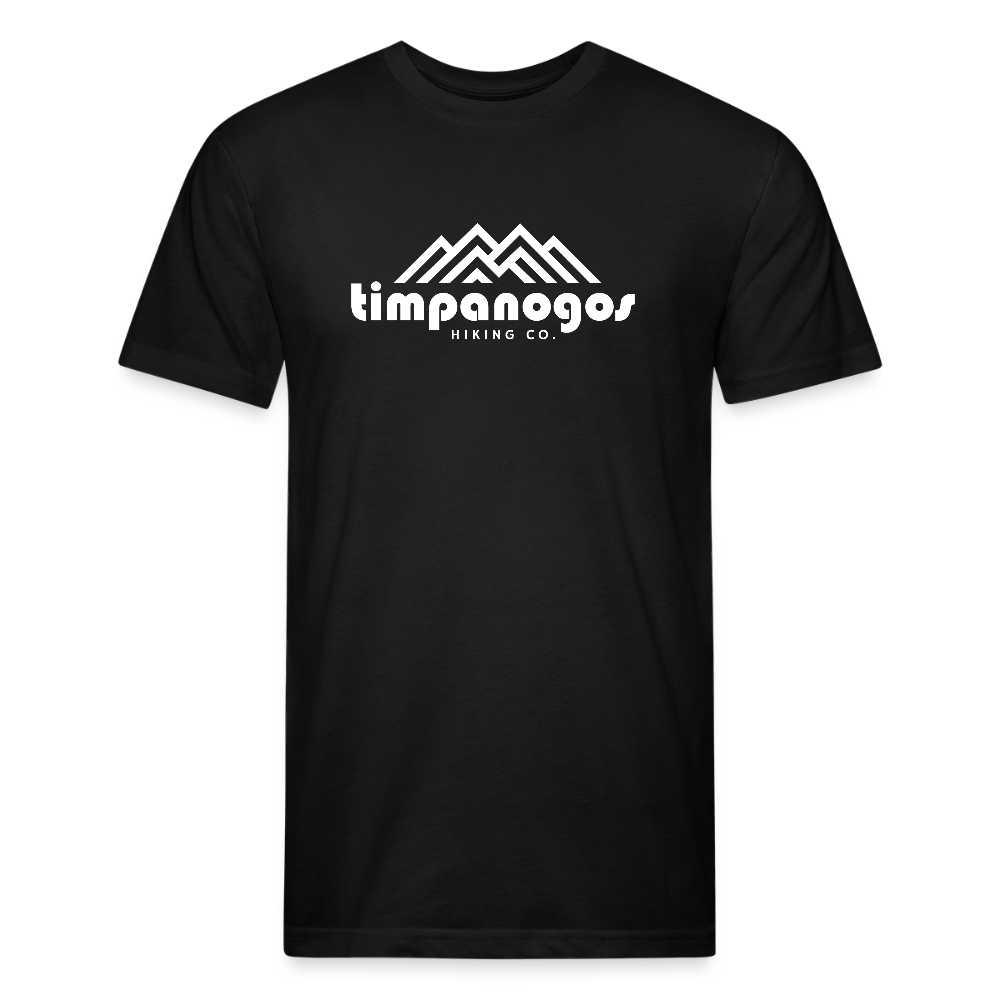 Timpanogos Hiking Co. (Official) - Premium Graphic Tee - black t-shirt featuring the Timpanogos Hiking Co. logo with a bold white mountain graphic, ideal for outdoor explorers and hikers

