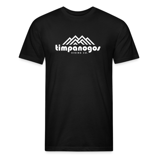 Timpanogos Hiking Co. (Official) - Premium Graphic Tee - black t-shirt featuring the Timpanogos Hiking Co. logo with a bold white mountain graphic, ideal for outdoor explorers and hikers

