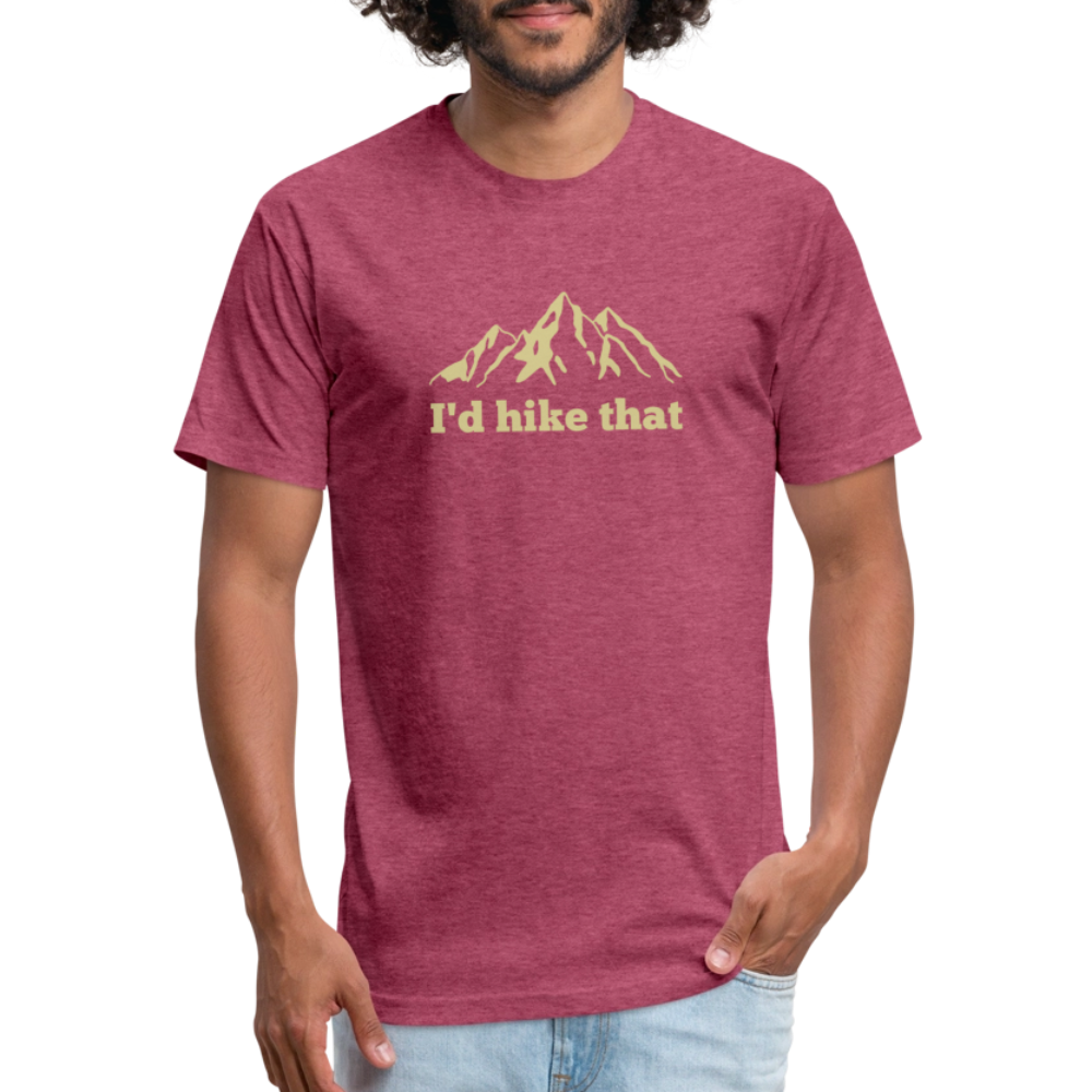 I'd Hike That - Premium Graphic Tee (POD) - heather burgundy