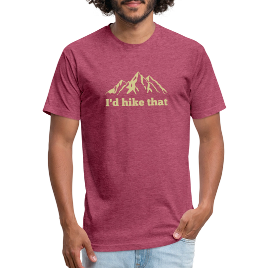 I'd Hike That - Premium Graphic Tee (POD) - heather burgundy