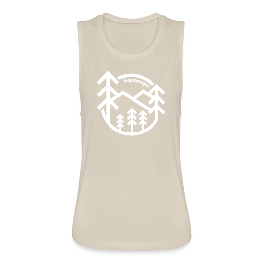 Retro Forest - Women's Flowy Muscle Tank by Bella - dust
