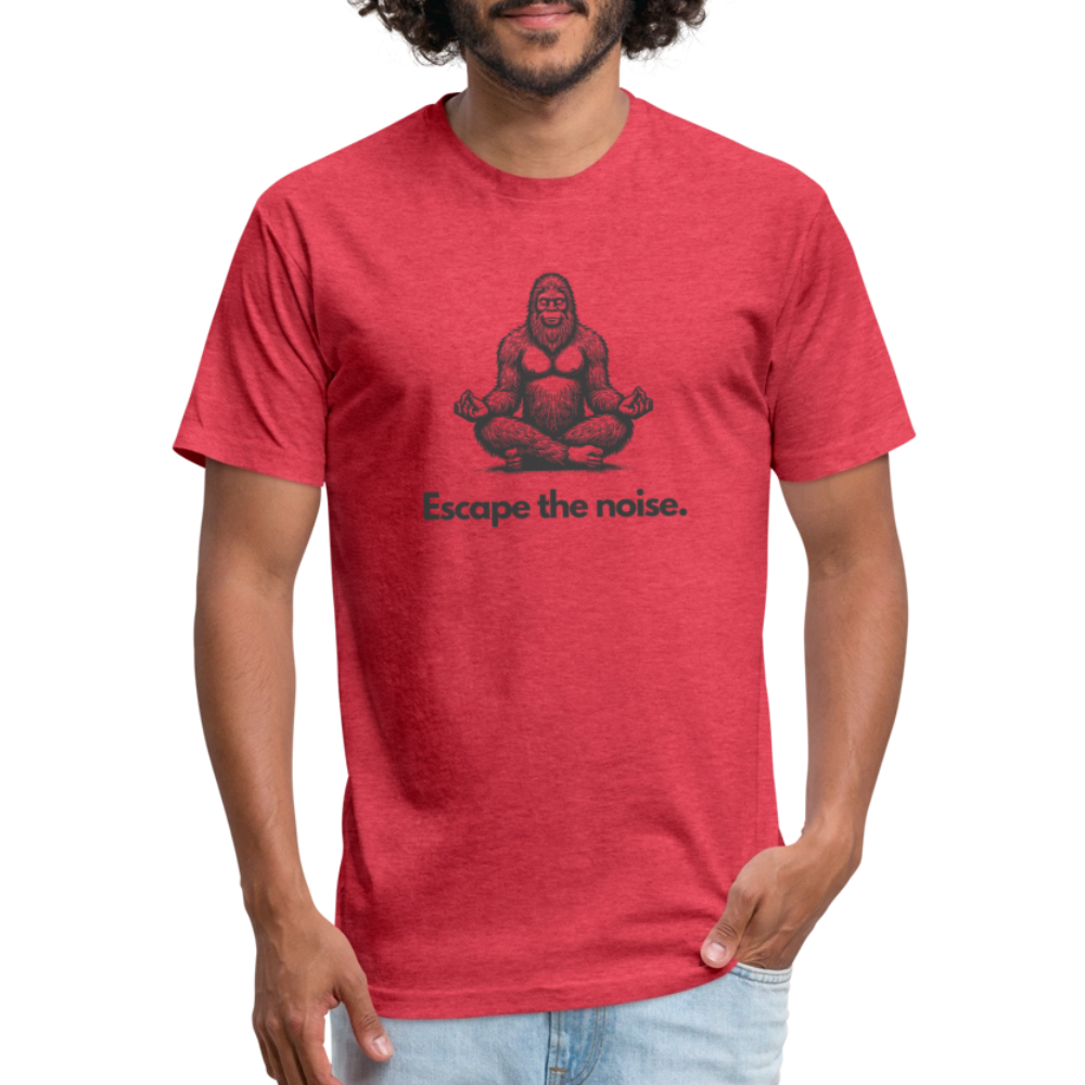 Escape the Noise (Bigfoot) - Premium Graphic Tee (POD) - heather red