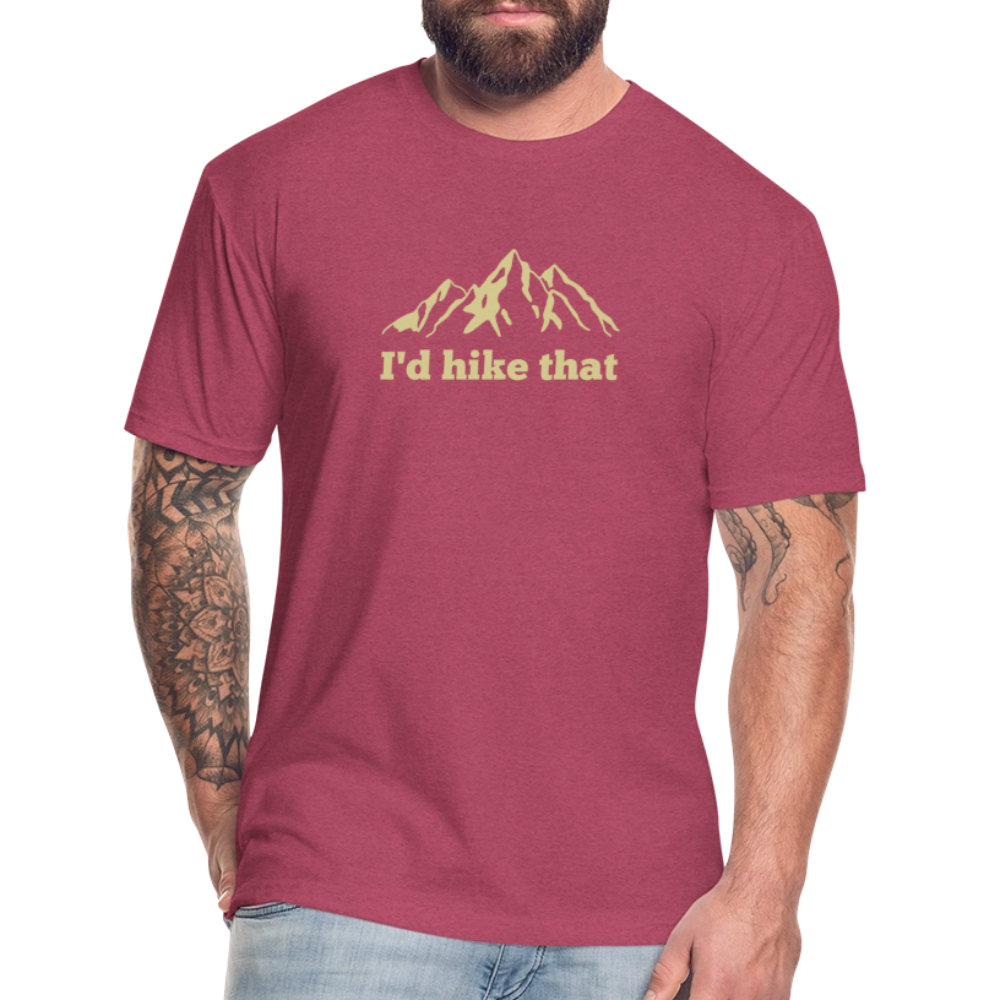 I'd Hike That - Premium Graphic Tee (POD) - heather burgundy