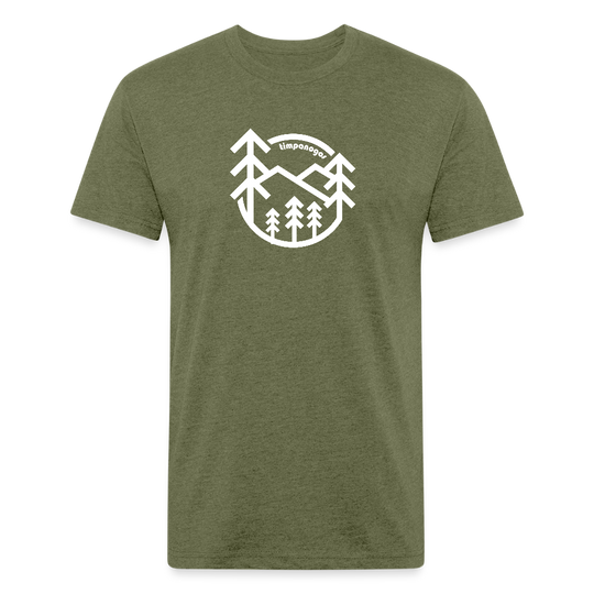 Retro Forest - Premium Graphic Tee (POD) - heather military green