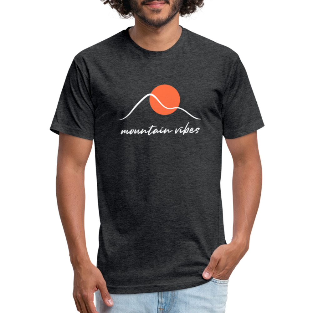Mountain Vibes - Premium Graphic Tee - heather black