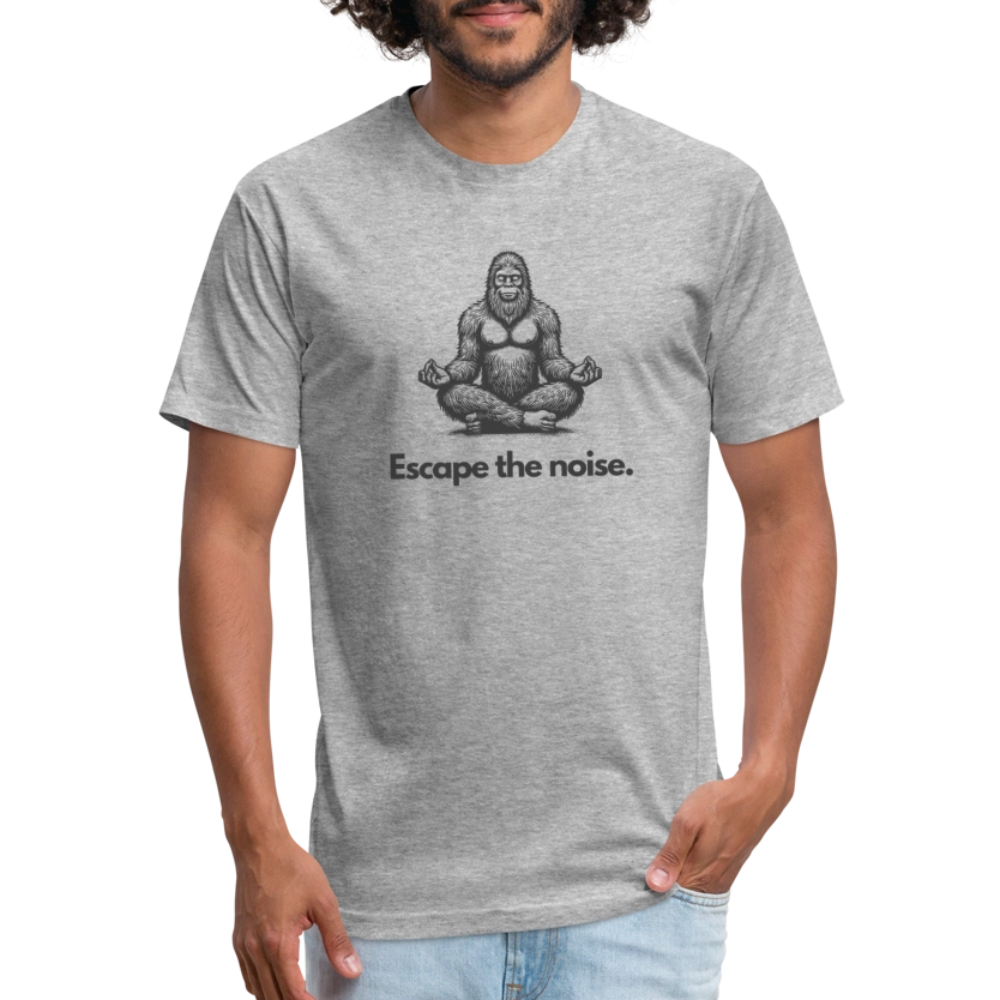 Escape the Noise (Bigfoot) - Premium Graphic Tee (POD) - heather gray
