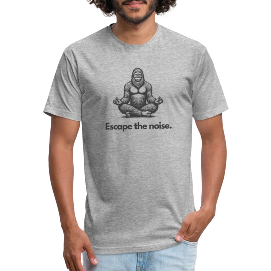 Escape the Noise (Bigfoot) - Premium Graphic Tee (POD) - heather gray