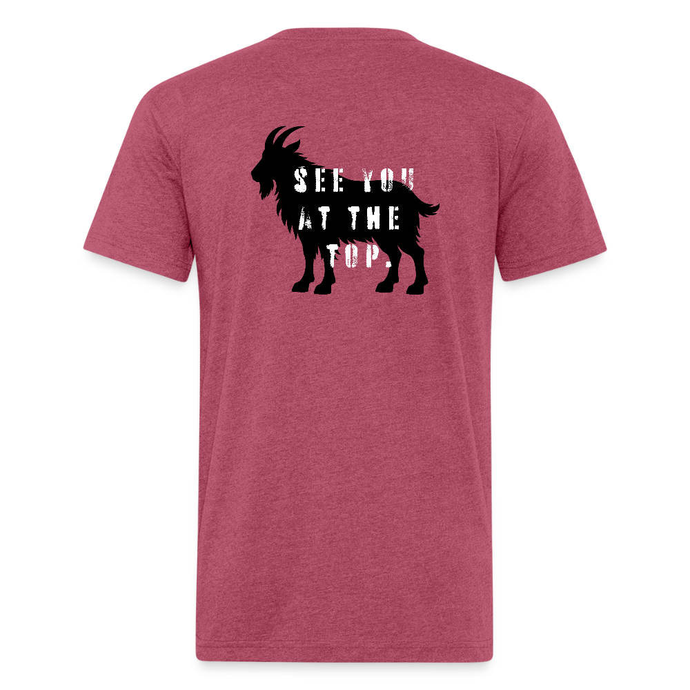 See You At the Top (back) - Premium Graphic Tee - heather burgundy