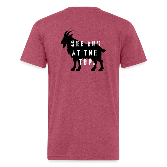 See You At the Top (back) - Premium Graphic Tee - heather burgundy