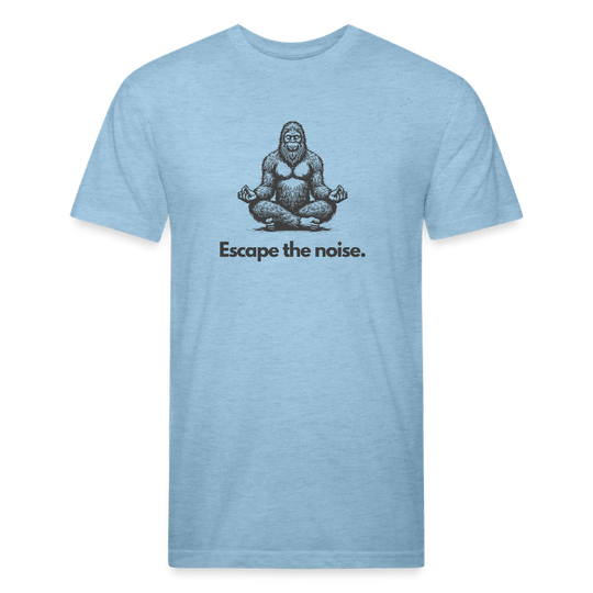 Escape the Noise (Bigfoot) - Premium Graphic Tee (POD) - heather blue