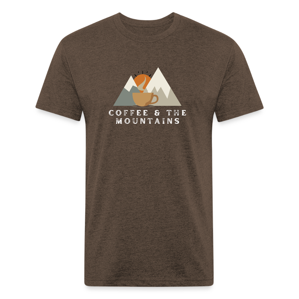 Coffee & the Mountains - Premium Graphic Tee (POD) - heather espresso