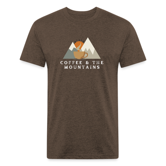 Coffee & the Mountains - Premium Graphic Tee (POD) - heather espresso