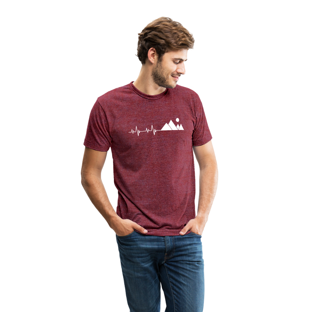 Mountain Pulse - Tri-Blend T-Shirt - heather cranberry