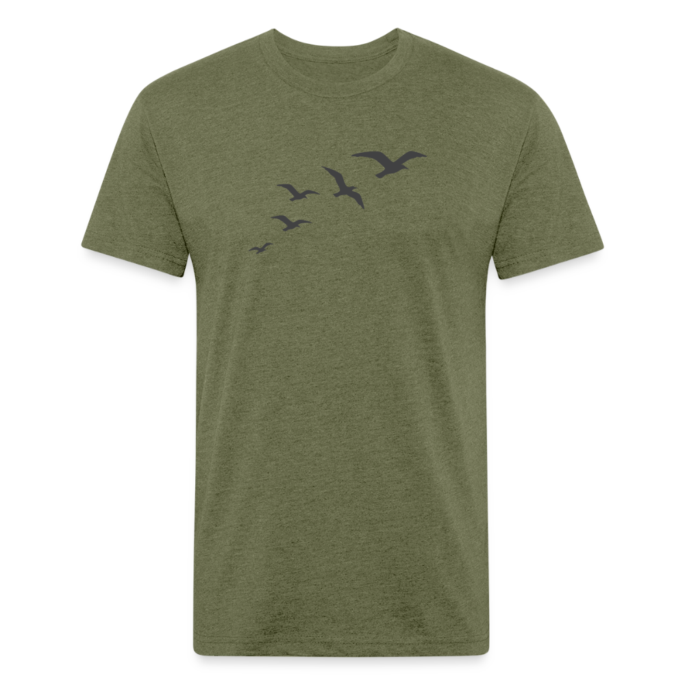 Birds of a Feather - Premium Graphic Tee - heather military green