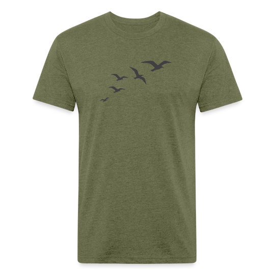 Birds of a Feather - Premium Graphic Tee - heather military green