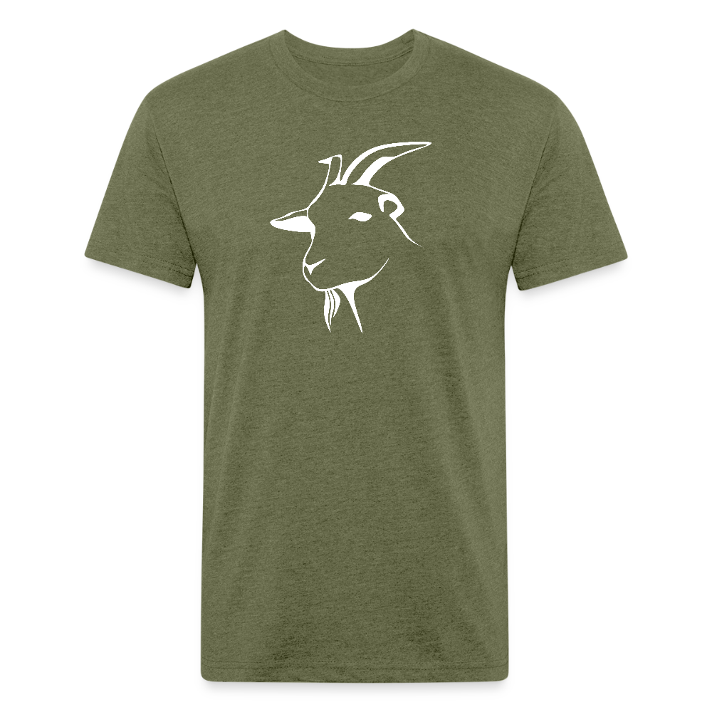 Goat Conversation - Premium Graphic Tee - heather military green