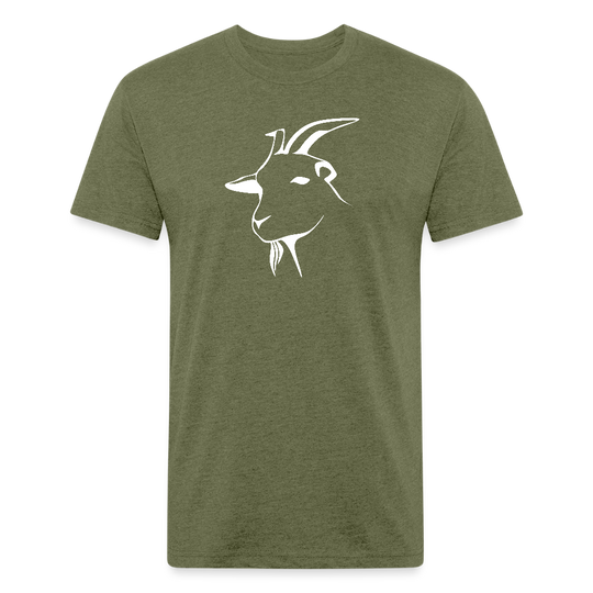 Goat Conversation - Premium Graphic Tee - heather military green