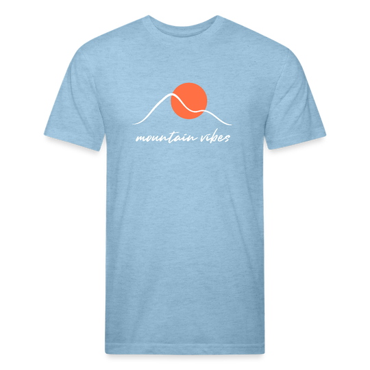 Mountain Vibes - Premium Graphic Tee - heather blue