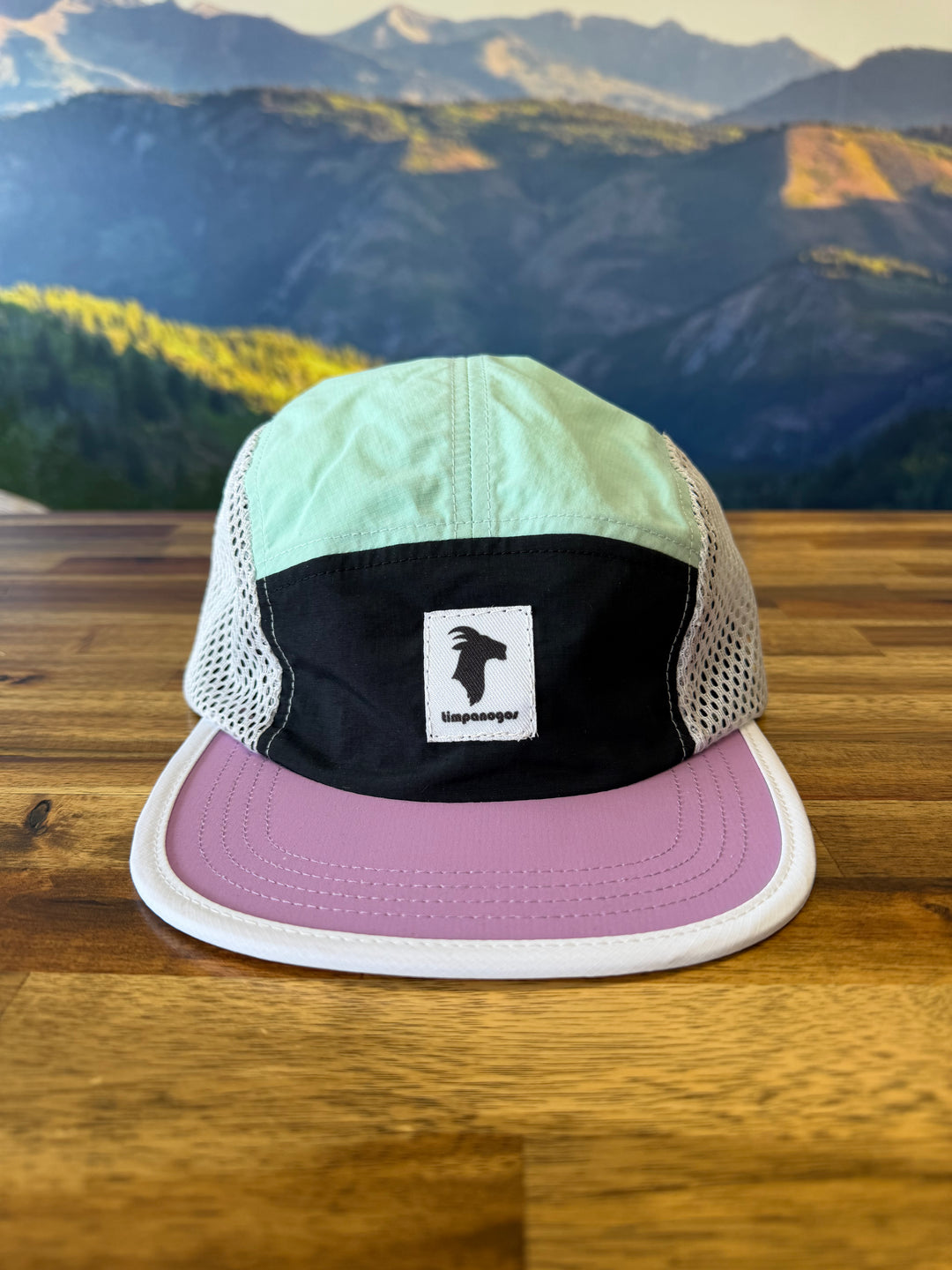 5-panel Multicolor Mesh Camper Hats - Goat (Timpanogos)