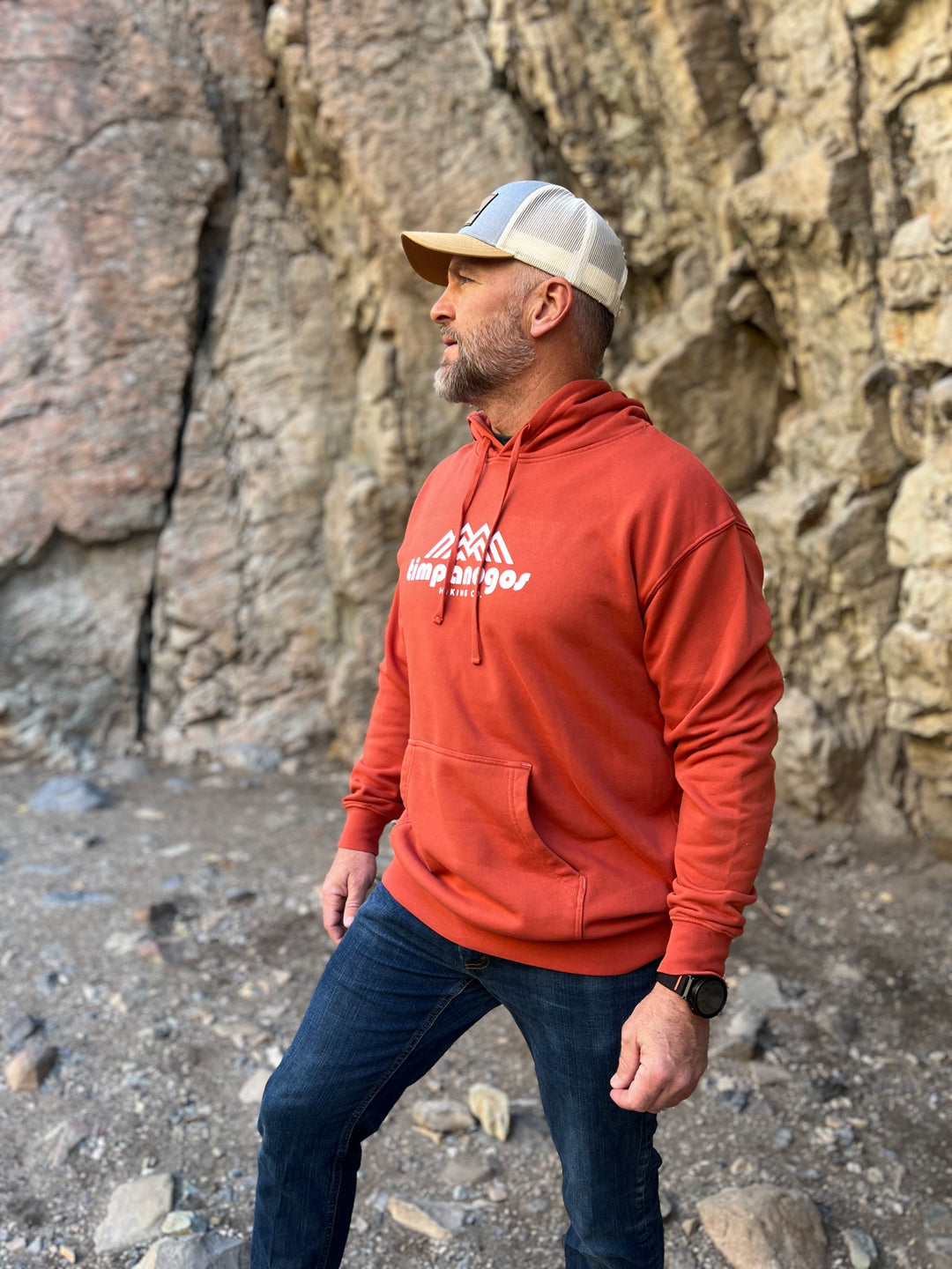 Timpanogos Hiking Co. (official) - Vintage Mountain Blend Hoodie (Red Rock)