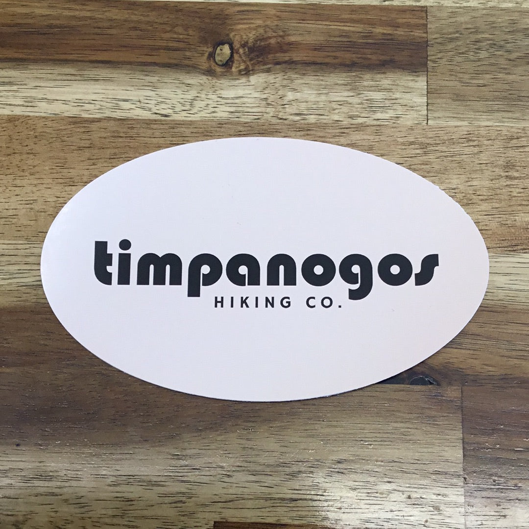 Custom Die Cut Sticker (4 x 6) - Timpanogos Hiking Co. Cream Oval