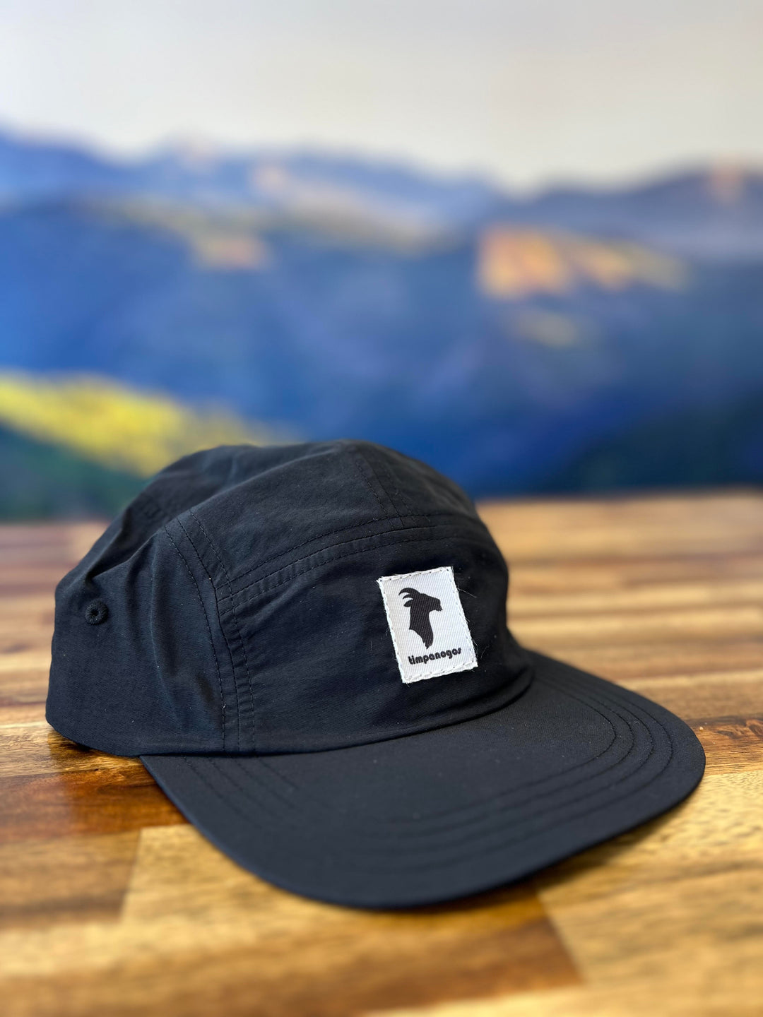 5-panel Water-Repellant Nylon Camp Hats - GOAT (Timpanogos)